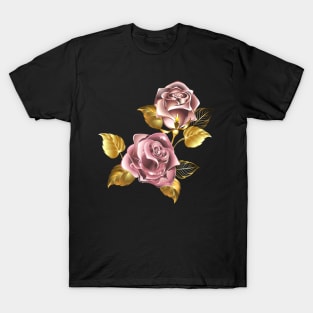 Small bouquet of pink gold roses T-Shirt